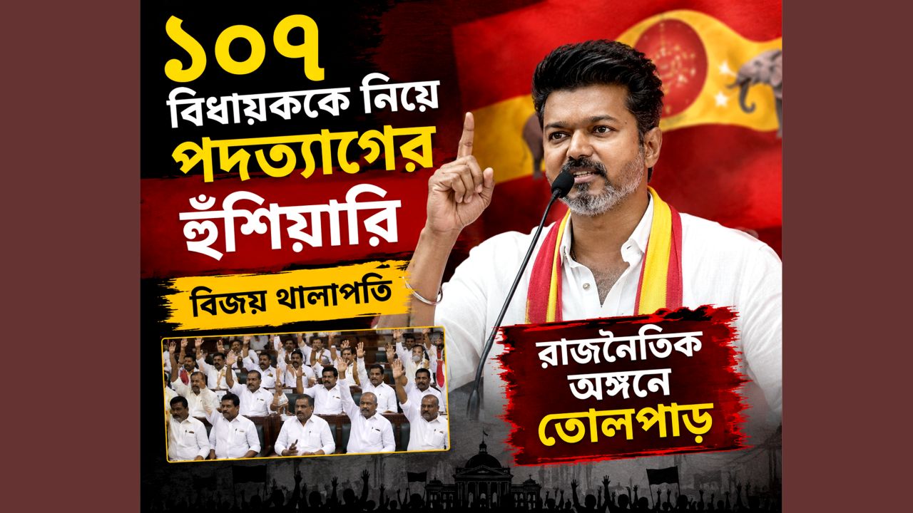 ১০৭ বিধায়ককে নিয়ে পদত্যাগের হুঁশিয়ারি বিজয় থালাপতি, তোলপাড় রাজনৈতিক অঙ্গনে 